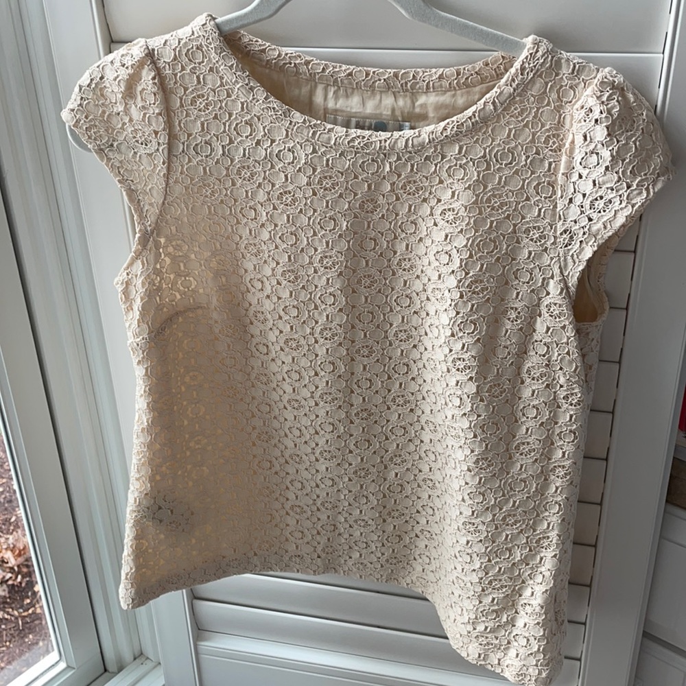 Boden Off White/Tan Blouse